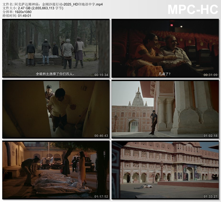 2025年印度动作片《阿克萨达姆神庙:金刚沙提行动》HD印地语中字