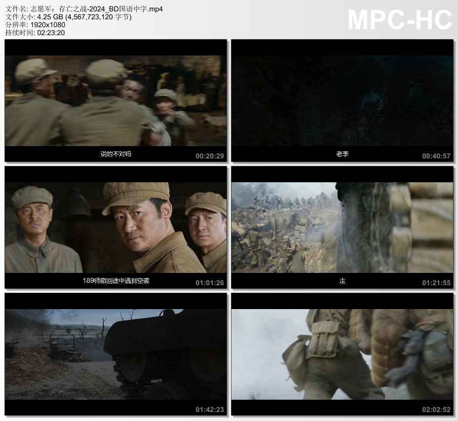 2024年国产6.9分历史片《志愿军:存亡之战》BD国语中字
