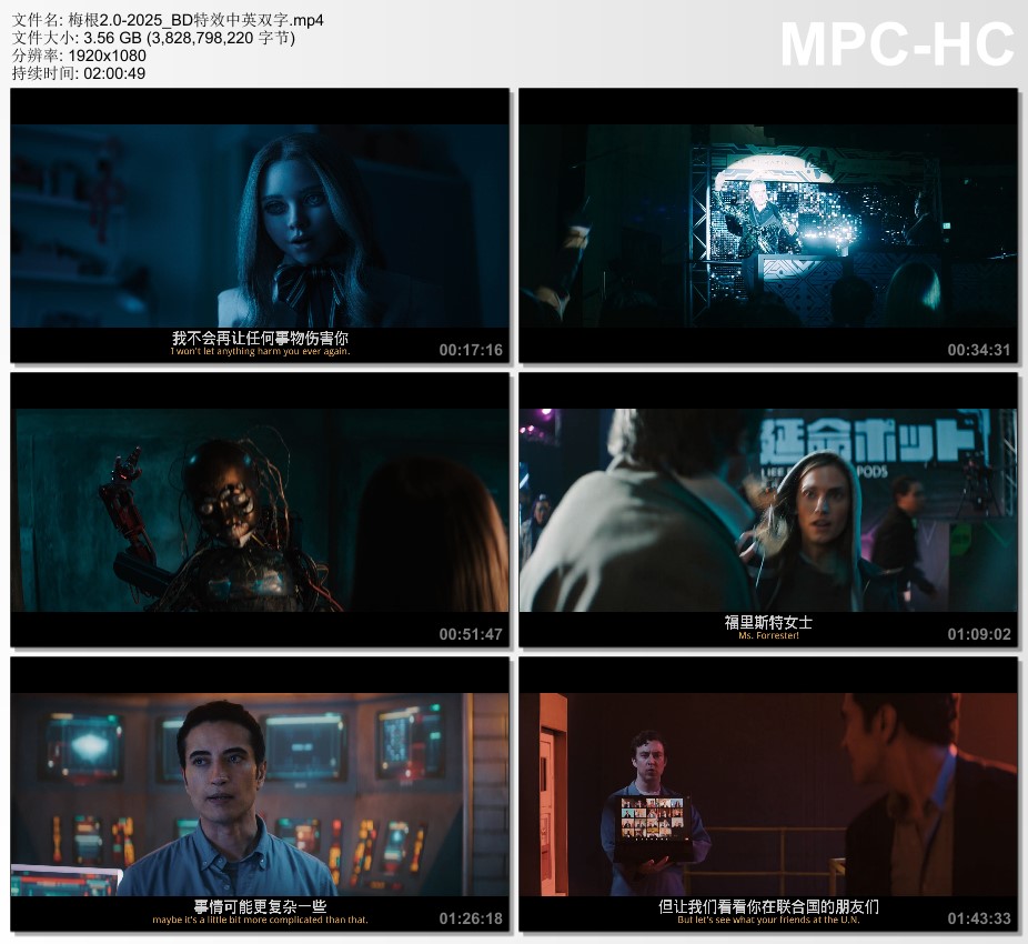 2025年英国6.7分恐怖片《梅根2.0》BD特效中英双字