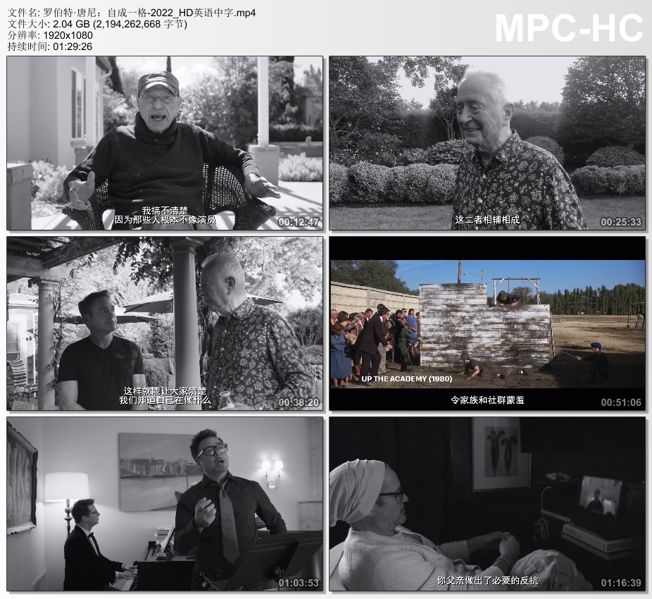 2022年美国纪录片《罗伯特·唐尼:自成一格》HD英语中字