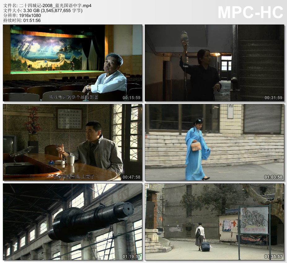 2008年国产经典剧情片《二十四城记》蓝光国语中字