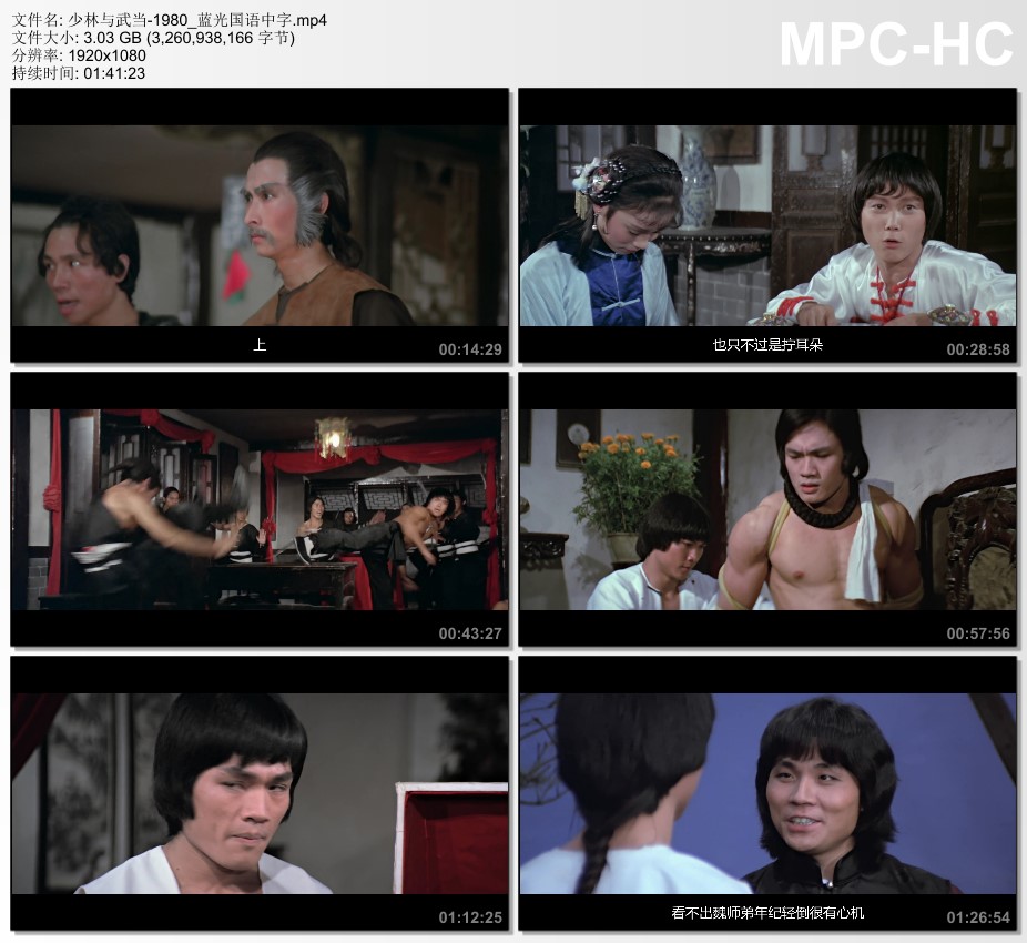 1980年中国香港经典动作片《少林与武当》蓝光国语中字