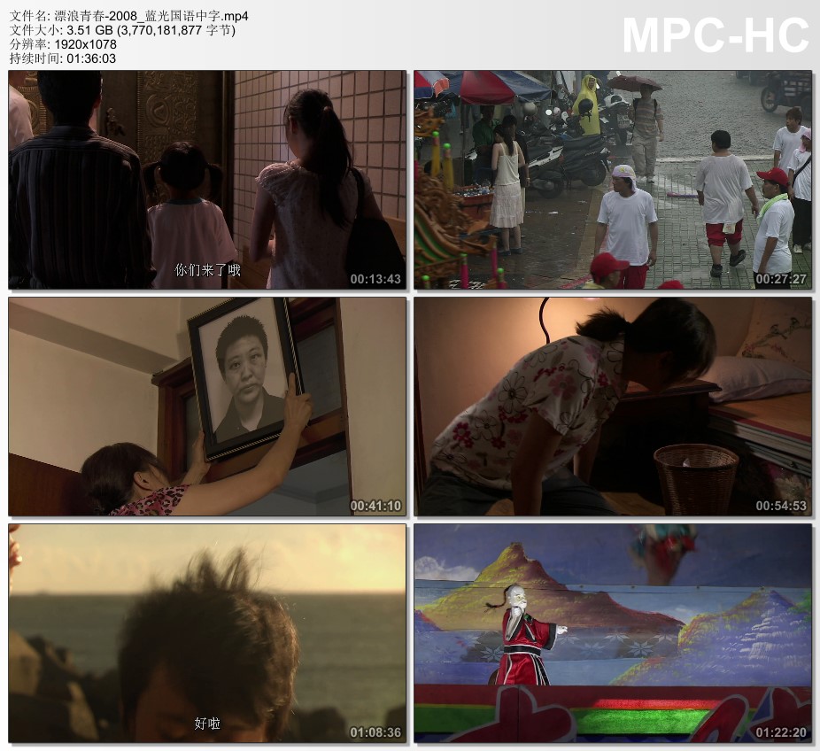 2008年中国台湾经典剧情片《漂浪青春》蓝光国语中字