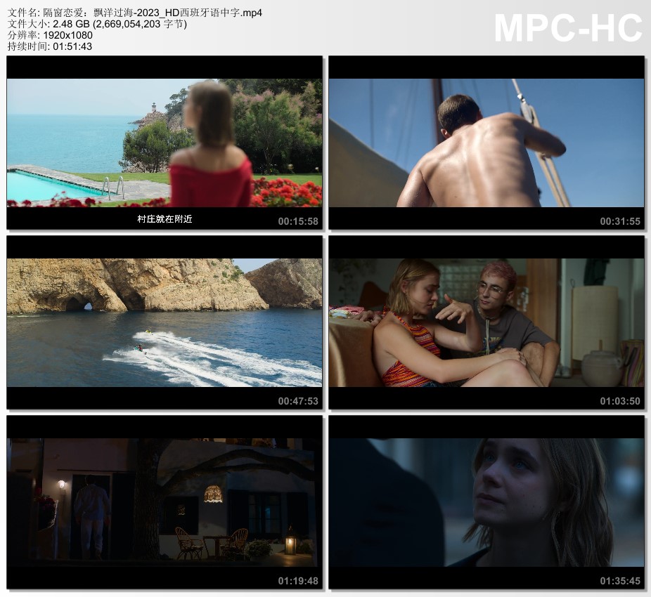 2023年西班牙剧情片《隔窗恋爱:飘洋过海》HD西班牙语中字