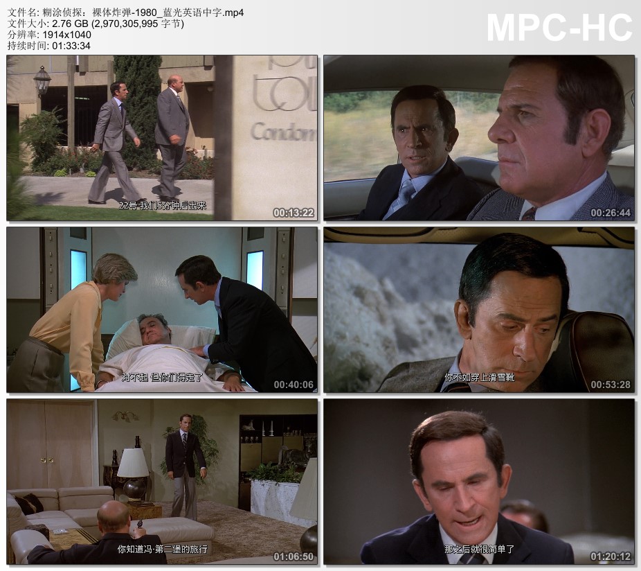 1980年美国经典喜剧片《糊涂侦探：裸体炸弹》蓝光英语中字