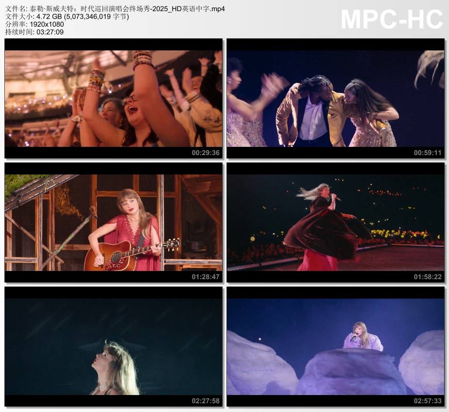 2025年美国纪录片《泰勒·斯威夫特:时代巡回演唱会终场秀》HD英语中字
