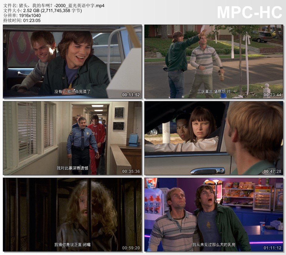 2000年美国经典喜剧片《猪头，我的车咧？》蓝光英语中字