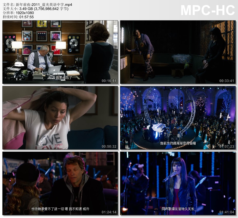 2011年美国经典喜剧片《新年前夜》蓝光英语中字