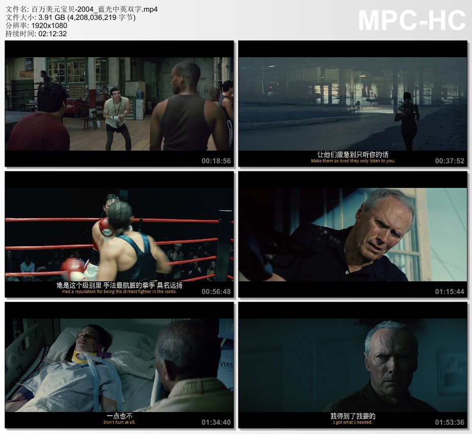 2004年美国经典剧情片《百万美元宝贝》蓝光中英双字