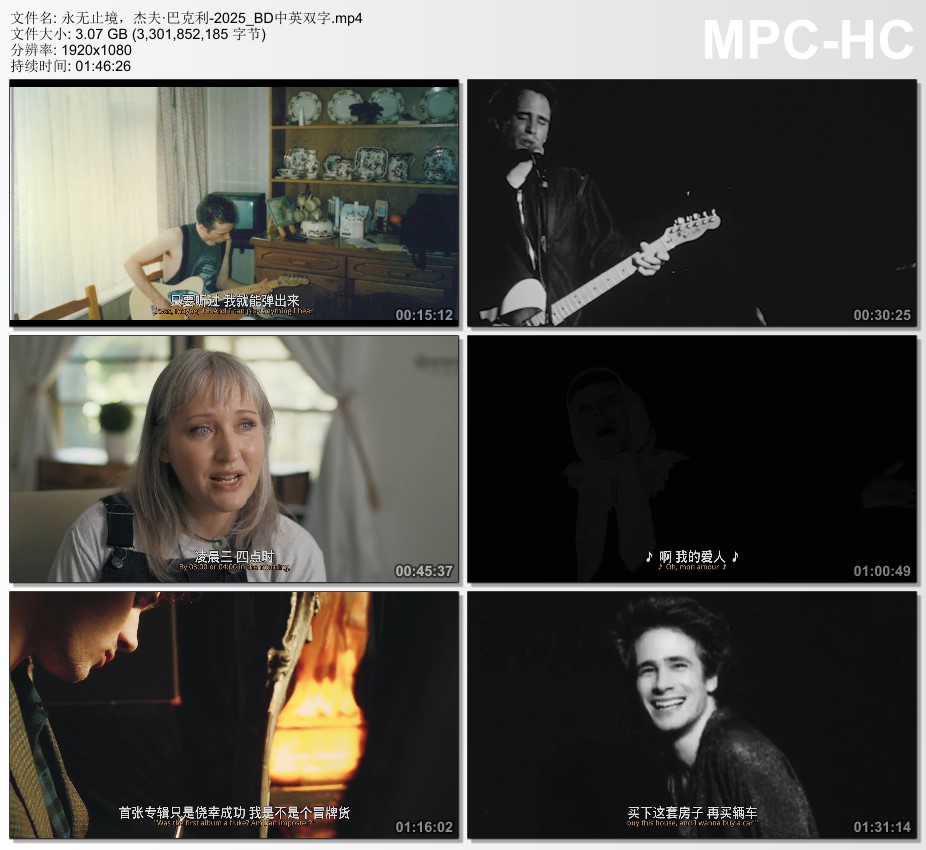 2025年美国纪录片《永无止境,杰夫·巴克利》BD中英双字