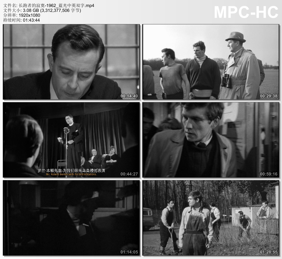 1962年英国经典剧情片《长跑者的寂寞》蓝光中英双字