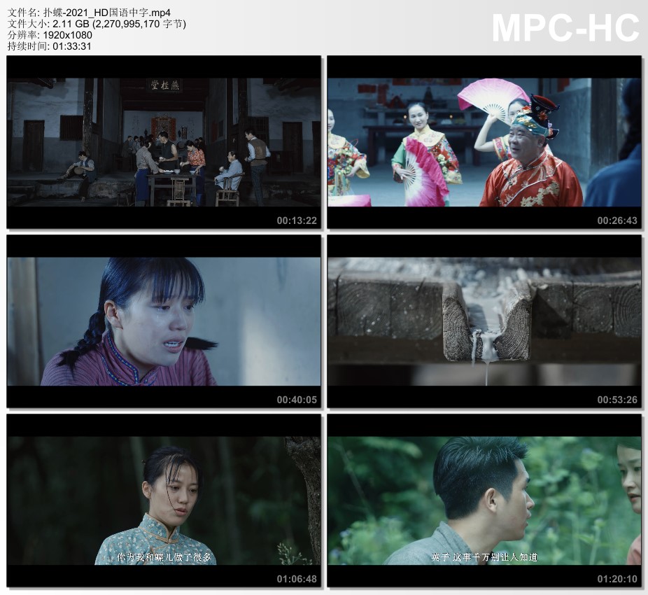 2021年国产剧情片《扑蝶》HD国语中字