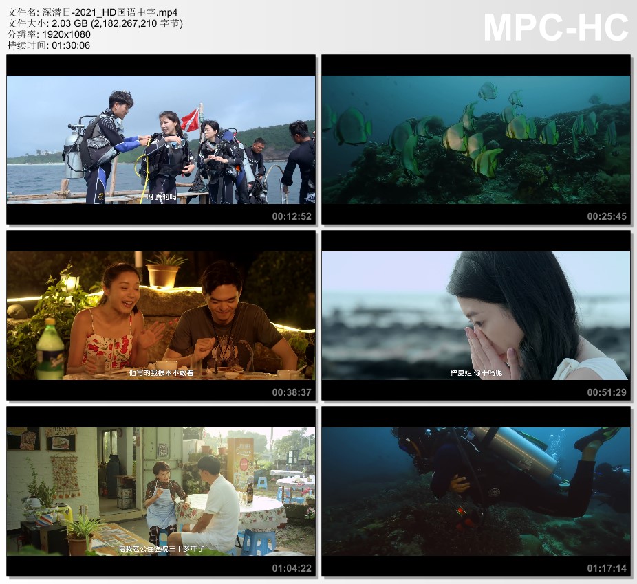 2021年国产爱情片《深潜日》HD国语中字