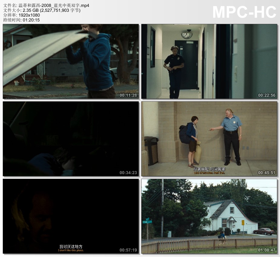 2008年美国经典剧情片《温蒂和露西》蓝光中英双字