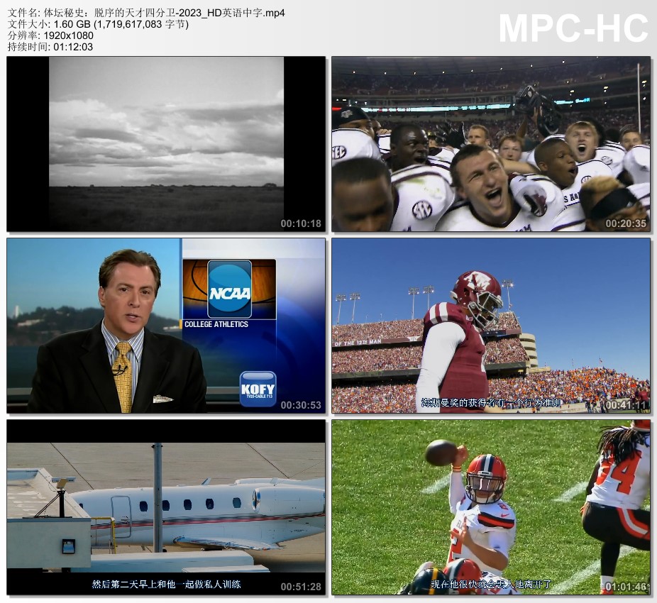 2023年美国纪录片《体坛秘史:脱序的天才四分卫》HD英语中字