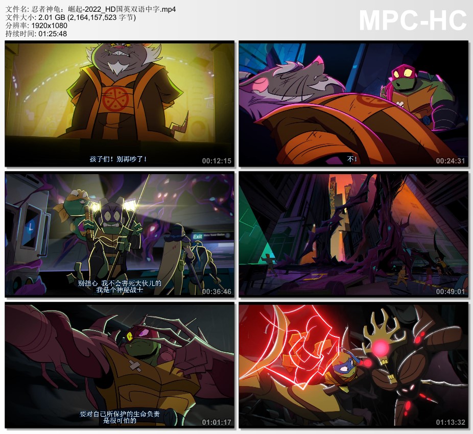2022年美国动画片《忍者神龟：崛起》HD国英双语中字