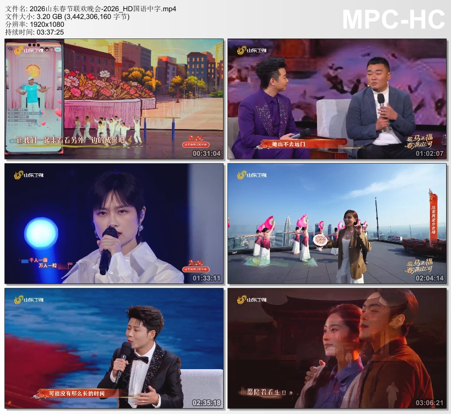 2026山东春节联欢晚会HD国语中字