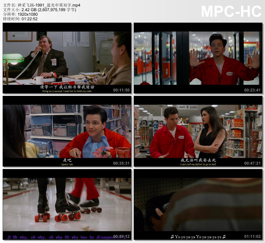1991年美国经典喜剧片《神采飞扬》蓝光中英双字