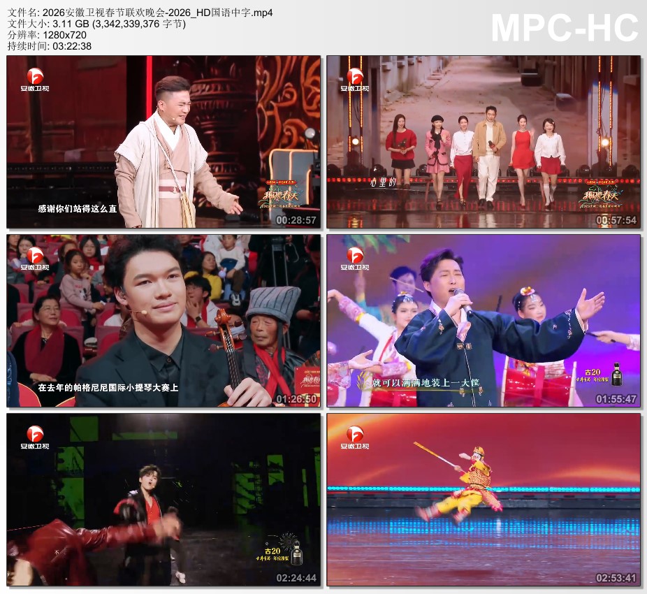 2026安徽卫视春节联欢晚会HD国语中字