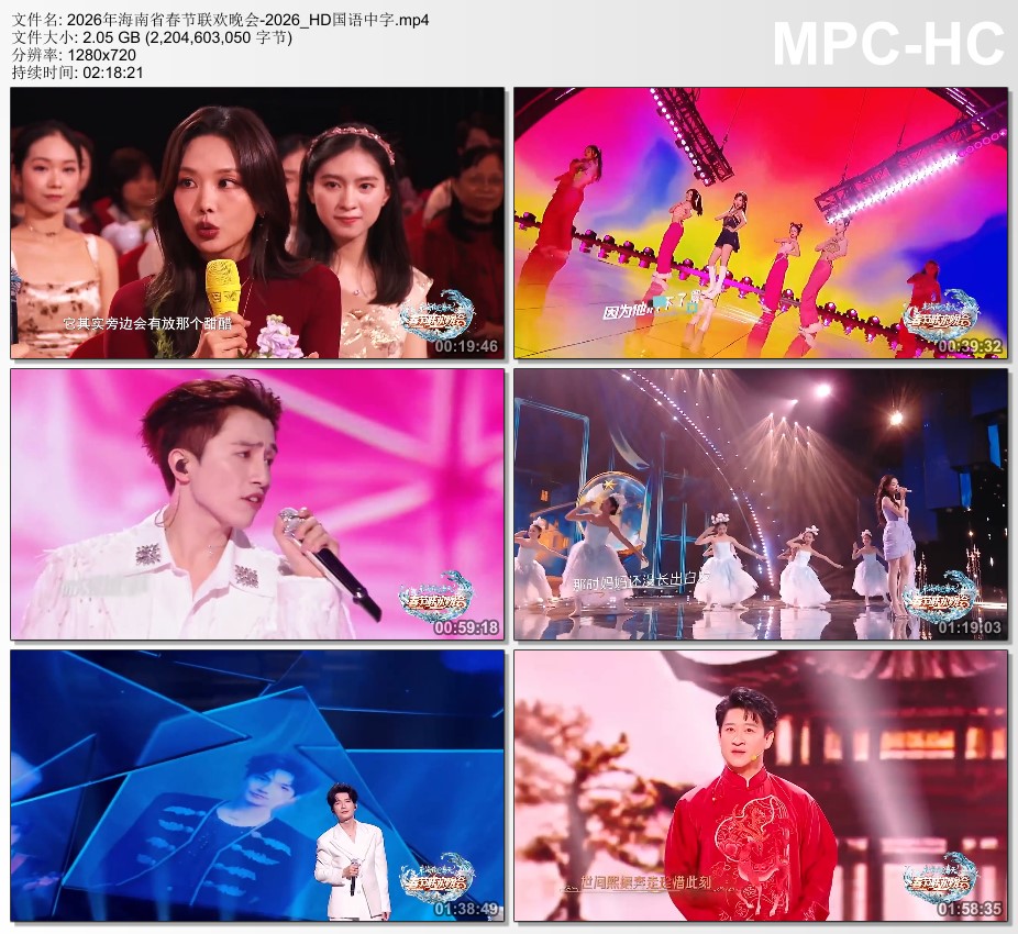 2026海南春节联欢晚会HD国语中字