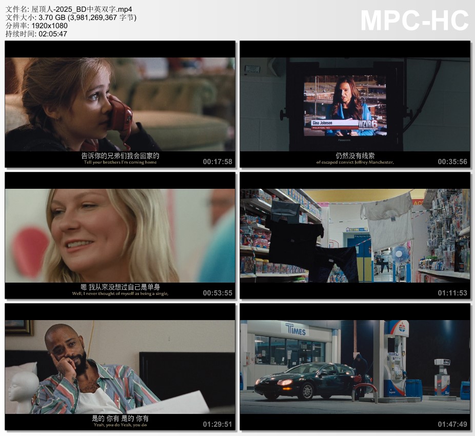 2025年美国7.1分犯罪片《屋顶人》BD中英双字