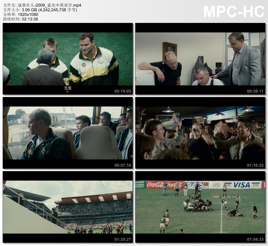 2009年美国电影《成事在人》蓝光中英双字