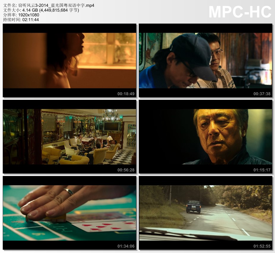 2014年中国香港经典动作片《窃听风云3》蓝光国粤双语中字