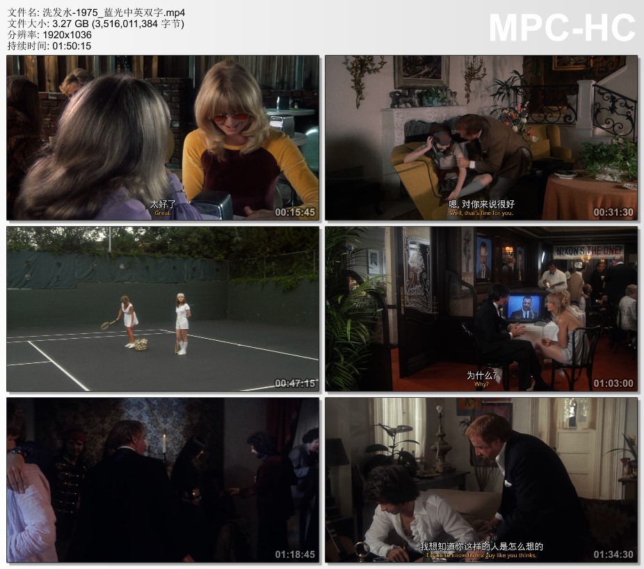 1975年美国电影《洗发水》蓝光中英双字