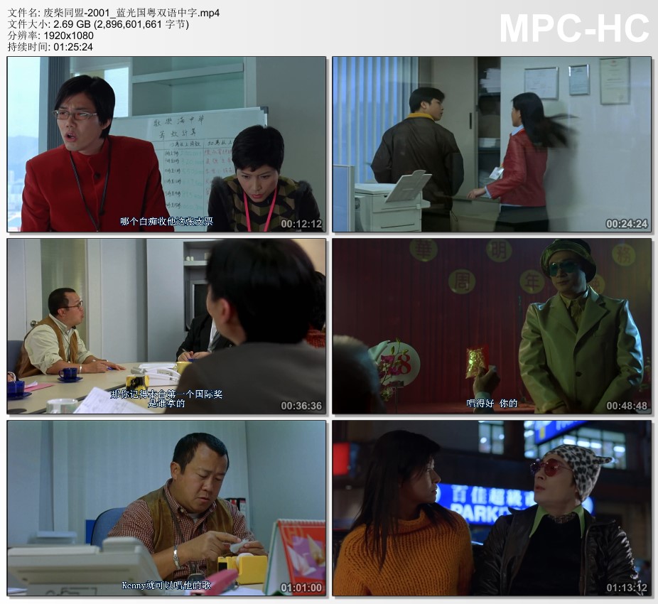 2001年中国香港电影《废柴同盟》蓝光国粤双语中字