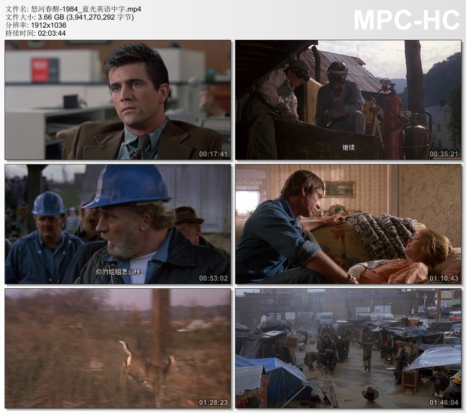 1984年美国电影《怒河春醒》蓝光英语中字