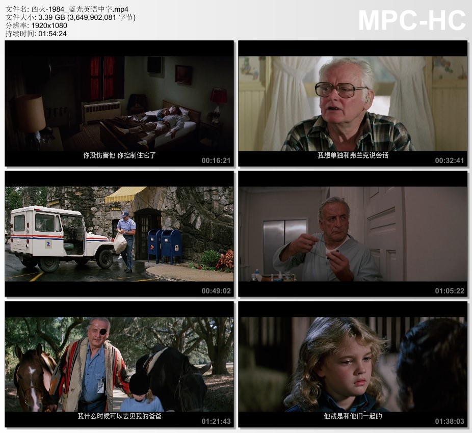 1984年美国电影《凶火》蓝光英语中字