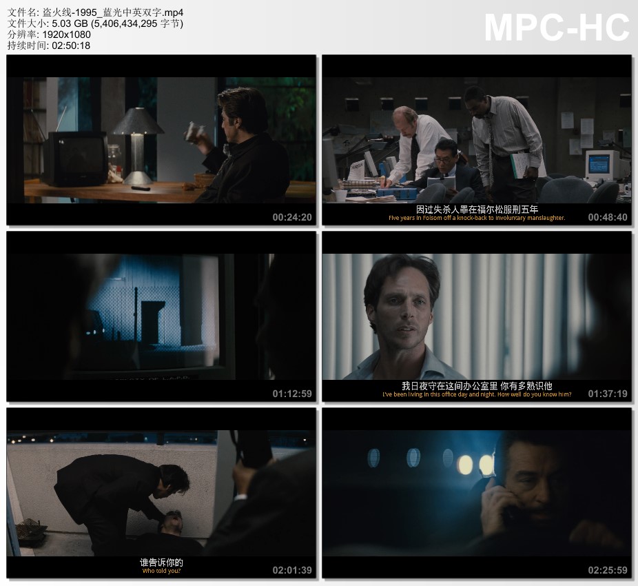 1995年美国电影《盗火线》蓝光中英双字