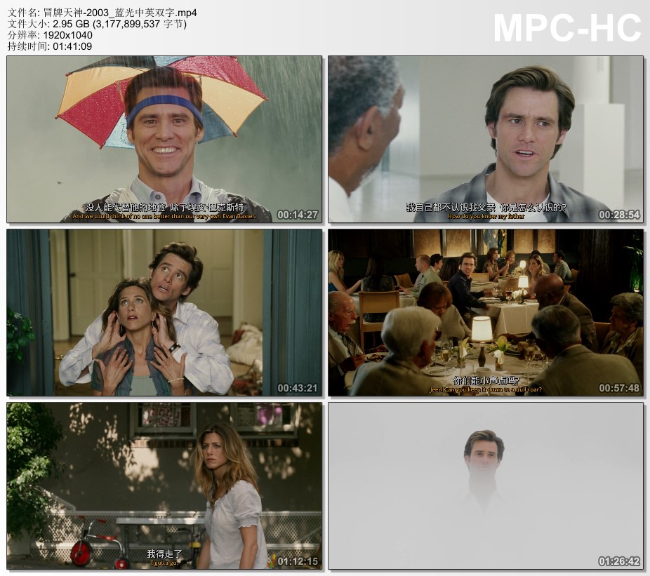 2003年美国经典喜剧片《冒牌天神》蓝光中英双字